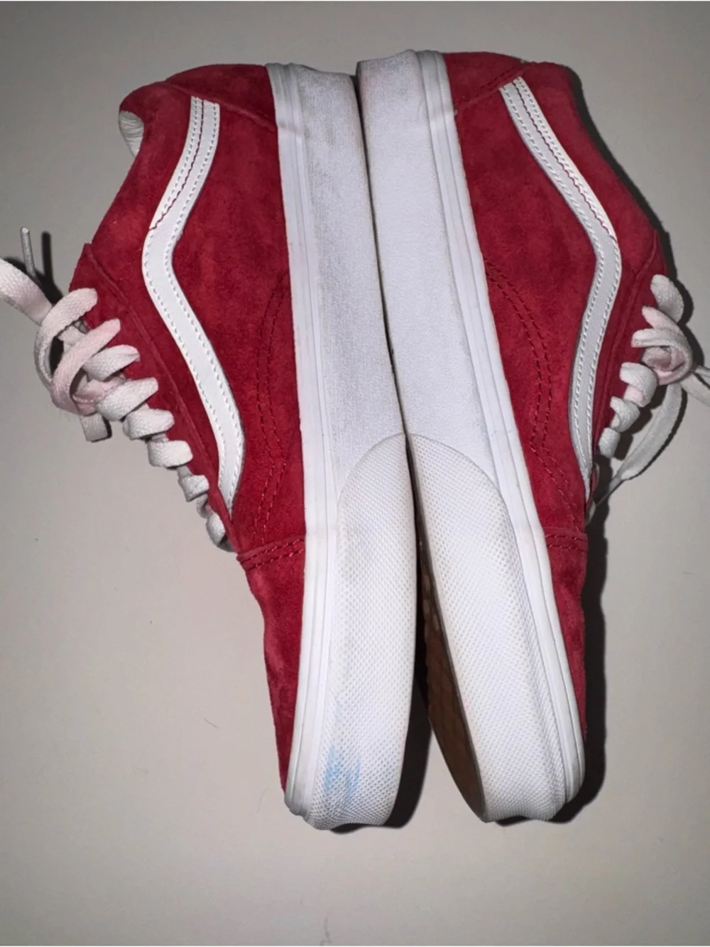 Vans Scooter Red Suede Old Skool Shoe - 8